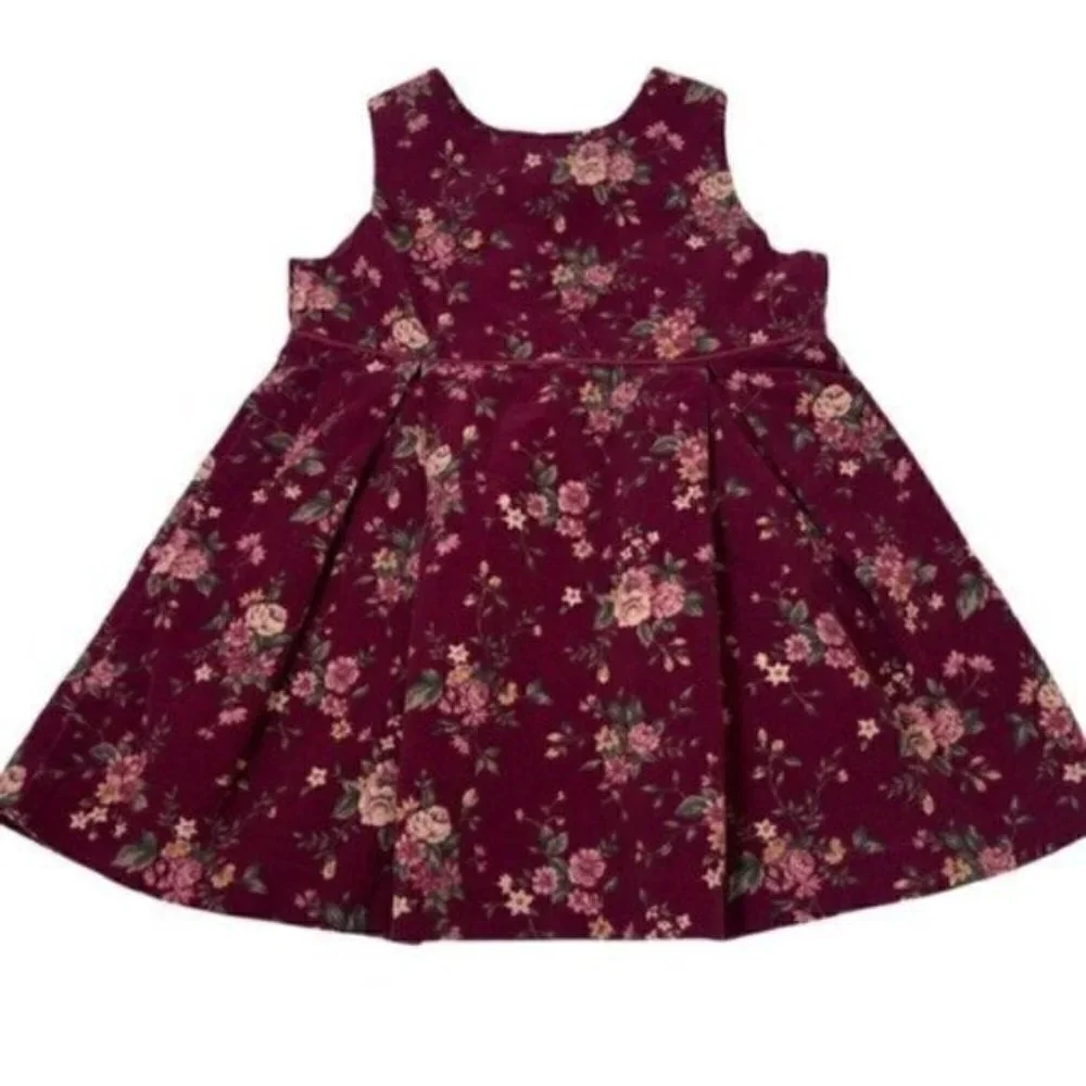 RALPH Lauren floral corduroy sleeveless dress size 3T